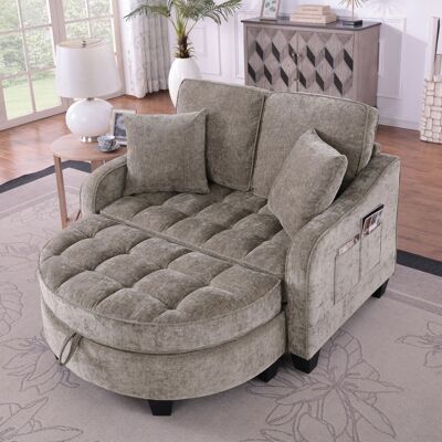 OEM Canapé Multifonctionnel, Canapé-lit 2 En 1, Avec Repose-pieds De Rangement, Tissu Respirant Et Doux Pour La Peau, Bois D'Eucalyptus Écologique, Convient Aux Petits Salons, Bureaux Et Chambres, Marron. Publicité OEM Canapé Multifonctionnel, Canapé-lit 2 En 1, Avec Repose-pieds De Rangement, Tissu Respirant Et Doux Pour La Peau, Bois D'Eucalyptus Écologique, Convient Aux Petits Salons, Bureaux Et Chambres, Marron. Publicité