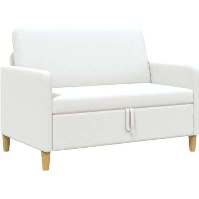 Sofa Avec Rangement Blanc 122 X 78 X 87 Cm Polyester Vidaxl - Publicité Sofa Avec Rangement Blanc 122 X 78 X 87 Cm Polyester Vidaxl - Publicité