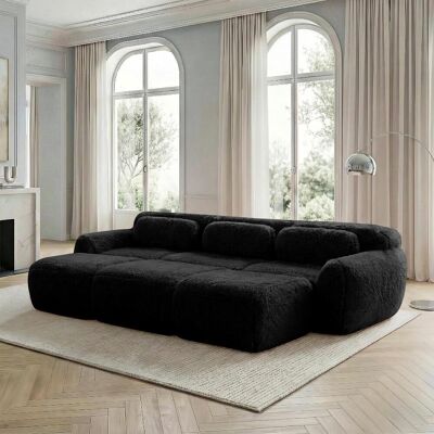 OEM Canapé Nuage Sans Cadre, Tissu Velours Doux, Canapé-lit Modulable Avec 3 Poufs, Canapé Trois Places, Canapé Confortable Pour Salon, Noir. Publicité OEM Canapé Nuage Sans Cadre, Tissu Velours Doux, Canapé-lit Modulable Avec 3 Poufs, Canapé Trois Places, Canapé Confortable Pour Salon, Noir. Publicité