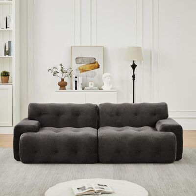 OEM Canapé Cloud, Deux Places Surdimensionnées – Larges Accoudoirs Et Design Moderne Avec Détails Capitonnés. Canapé Incurvé, Idéal Pour Les Salons Et Les Appartements. Livré Monté. Gris. Publicité OEM Canapé Cloud, Deux Places Surdimensionnées – Larges Accoudoirs Et Design Moderne Avec Détails Capitonnés. Canapé Incurvé, Idéal Pour Les Salons Et Les Appartements. Livré Monté. Gris. Publicité