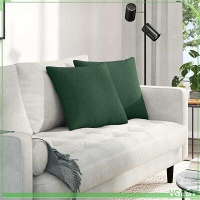OEM Coussins De Canapé - Abi - Velours Côtelé - 45 X 45 Cm - Housses Amovibles - Vert Foncé - Publicité OEM Coussins De Canapé - Abi - Velours Côtelé - 45 X 45 Cm - Housses Amovibles - Vert Foncé - Publicité