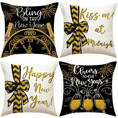 OEM Bonne Année Housses De Coussin Décoratives Pour Le Nouvel An Et Les Fêtes D'Hiver, Parfaites Pour Décorer Votre Canapé Ou Votre Fauteuil - Publicité OEM Bonne Année Housses De Coussin Décoratives Pour Le Nouvel An Et Les Fêtes D'Hiver, Parfaites Pour Décorer Votre Canapé Ou Votre Fauteuil - Publicité