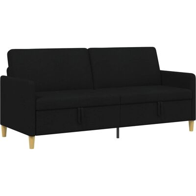 Sofa Avec Rangement Noir 192 X 78 X 87 Cm Polyester Vidaxl - Publicité Sofa Avec Rangement Noir 192 X 78 X 87 Cm Polyester Vidaxl - Publicité
