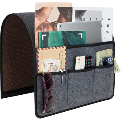 Vision Organiseur D'Accoudoir En Caoutchouc Antidérapant Avec 4 Poches Pour Canapé, Fauteuil, Fauteuil Inclinable, Support Pour Télécommande, Smartphone, Livre, Magazines, Tablette (gris) - Publicité Vision Organiseur D'Accoudoir En Caoutchouc Antidérapant Avec 4 Poches Pour Canapé, Fauteuil, Fauteuil Inclinable, Support Pour Télécommande, Smartphone, Livre, Magazines, Tablette (gris) - Publicité
