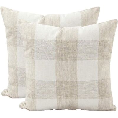OEM Lot De 2 Housses De Coussin Géométriques, Motif Treillis, 45x45 Cm, Pour Canapé, Salon, Chambre. Publicité OEM Lot De 2 Housses De Coussin Géométriques, Motif Treillis, 45x45 Cm, Pour Canapé, Salon, Chambre. Publicité