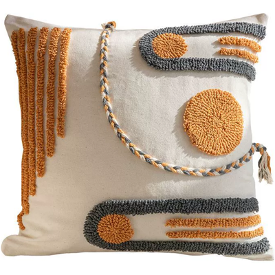 ARATIBATHSHOWER Lot De 2 Housses De Coussin Bohème Nordique Style Scandinave, 45 Cm, Coton Lavable, Sans Rembourrage - Publicité ARATIBATHSHOWER Lot De 2 Housses De Coussin Bohème Nordique Style Scandinave, 45 Cm, Coton Lavable, Sans Rembourrage - Publicité