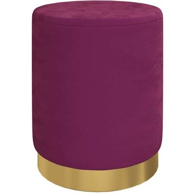 DESIGN IN Tabouret De Rangement Rond Violet Velours 31 X 37 Cm - Publicité DESIGN IN Tabouret De Rangement Rond Violet Velours 31 X 37 Cm - Publicité