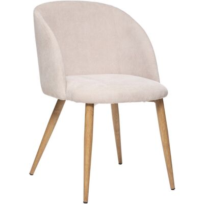 ATMOSPHERA Fauteuil Imitation Chêne "céleste" En Velours Côtelé Atmosphéra - Lin - Lin - - Publicité ATMOSPHERA Fauteuil Imitation Chêne "céleste" En Velours Côtelé Atmosphéra - Lin - Lin - - Publicité