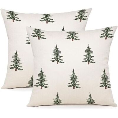 ABYSSE Housse Coussin Noel 40x40 Lot De 2 - Flocons De Neige Pins Polyester Décoratif Taie D'Oreiller Pour Decoration 40 X 40 Cm,noyau Non Inclus - Publicité ABYSSE Housse Coussin Noel 40x40 Lot De 2 - Flocons De Neige Pins Polyester Décoratif Taie D'Oreiller Pour Decoration 40 X 40 Cm,noyau Non Inclus - Publicité