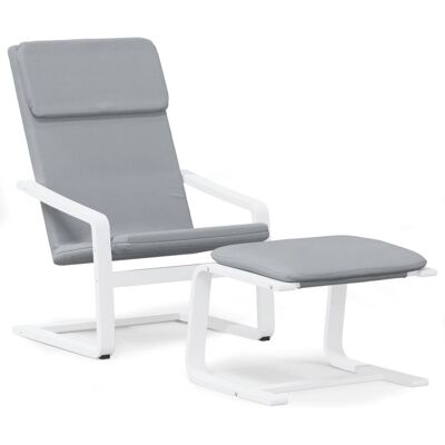Maison Exclusive - Chaise De Relaxation Avec Repose-pied Gris Clair Tissu - Publicité Maison Exclusive - Chaise De Relaxation Avec Repose-pied Gris Clair Tissu - Publicité
