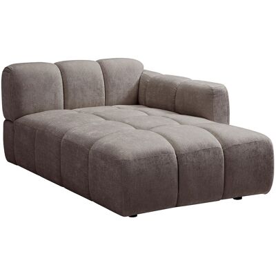 VENTE-UNIQUE Méridienne Droite En Tissu Texturé Taupe Carlivi - Publicité VENTE-UNIQUE Méridienne Droite En Tissu Texturé Taupe Carlivi - Publicité