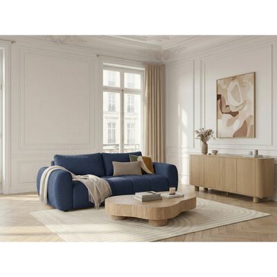 Bobochic - Canapé Droit Convertible Ouverture Express 3 Places Fuji Tissu Lisse Bleu Foncé - Publicité Bobochic - Canapé Droit Convertible Ouverture Express 3 Places Fuji Tissu Lisse Bleu Foncé - Publicité