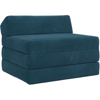 Canapé-lit Pliable Bleu 200 X 70 X 10 Cm Velours Vidaxl - Publicité Canapé-lit Pliable Bleu 200 X 70 X 10 Cm Velours Vidaxl - Publicité