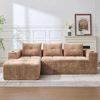 OEM Ce Canapé D'Angle En Forme De L De 258 Cm De Large, Entièrement Compressé À Sa Largeur D'Origine, Est Livré Avec Trois Coussins : Classiques, Simples Et Confortables, - Publicité OEM Ce Canapé D'Angle En Forme De L De 258 Cm De Large, Entièrement Compressé À Sa Largeur D'Origine, Est Livré Avec Trois Coussins : Classiques, Simples Et Confortables, - Publicité