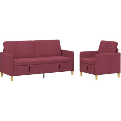Canapé Avec Rangement 2 Pcs Bordeaux Polyester Vidaxl - Publicité Canapé Avec Rangement 2 Pcs Bordeaux Polyester Vidaxl - Publicité
