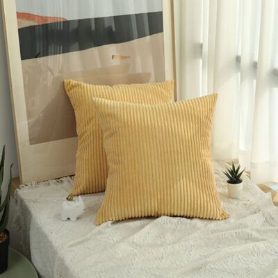 NO BRAND Pair (jaune Citron) Housse De Coussin Lot De 2 Housse De Coussin En Velours 45x45 Cm, Housse De Coussin De Canapé En Velours Côtelé - Publicité NO BRAND Pair (jaune Citron) Housse De Coussin Lot De 2 Housse De Coussin En Velours 45x45 Cm, Housse De Coussin De Canapé En Velours Côtelé - Publicité