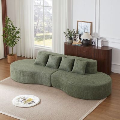 OEM Canapé Modulaire En Mousse De 310 Cm, Canapé Combinable En Deux Parties (sans Cadre), 100 % Mousse À Mémoire De Forme Haute Densité, Housse De Canapé Amovible Et Lavable En Polaire Effet Peluche, - Publicité OEM Canapé Modulaire En Mousse De 310 Cm, Canapé Combinable En Deux Parties (sans Cadre), 100 % Mousse À Mémoire De Forme Haute Densité, Housse De Canapé Amovible Et Lavable En Polaire Effet Peluche, - Publicité