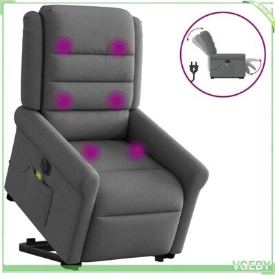 OEM Fauteuil Inclinable De Massage Électrique - Modèle 3303345 - Gris Foncé - Tissu Polyester - Levage Électrique - Publicité OEM Fauteuil Inclinable De Massage Électrique - Modèle 3303345 - Gris Foncé - Tissu Polyester - Levage Électrique - Publicité