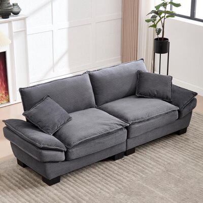 OEM Un Canapé Deux Places Moderne Et Minimaliste Avec Un Matelas En Duvet. Un Seul Coussin Suffit Confortable Et Spacieux, Il Convient Aux Salons, Chambres Et Bureaux. Gris Foncé. Publicité OEM Un Canapé Deux Places Moderne Et Minimaliste Avec Un Matelas En Duvet. Un Seul Coussin Suffit Confortable Et Spacieux, Il Convient Aux Salons, Chambres Et Bureaux. Gris Foncé. Publicité