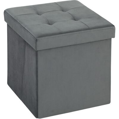 OEM Pouf De Rangement Pliable, Boîte De Rangement, Mousse, Mdf, Gris-crezuo - Publicité OEM Pouf De Rangement Pliable, Boîte De Rangement, Mousse, Mdf, Gris-crezuo - Publicité