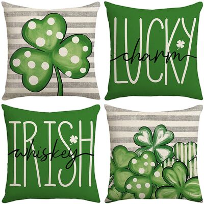 OEM Taie D'Oreiller À Motif Irlandais – Décoration Pour La Saint-patrick, Housse De Coussin Douce Pour Salon, Chambre, Canapé – Compatible Avec Les Coussins De Taille Standard - Publicité OEM Taie D'Oreiller À Motif Irlandais – Décoration Pour La Saint-patrick, Housse De Coussin Douce Pour Salon, Chambre, Canapé – Compatible Avec Les Coussins De Taille Standard - Publicité