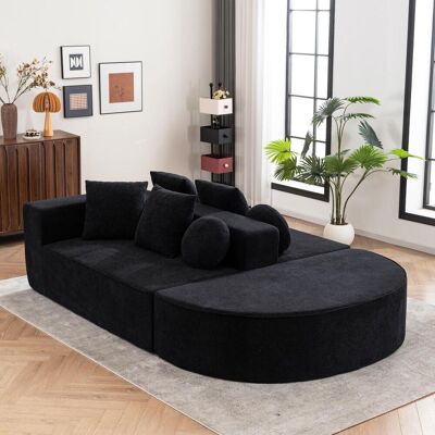 OEM Canapé Entièrement Compressé Et Sans Structure, Salon/chambre Avec Canapé Nuage Segmenté, Canapé Modulaire Moderne, Aucun Assemblage Requis, Confortable, Tissu Chenille Doux Pour La Peau - Publicité OEM Canapé Entièrement Compressé Et Sans Structure, Salon/chambre Avec Canapé Nuage Segmenté, Canapé Modulaire Moderne, Aucun Assemblage Requis, Confortable, Tissu Chenille Doux Pour La Peau - Publicité