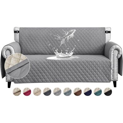 OEM 1 Housse De Canapé Imperméable, Antidérapante, Avec Accoudoirs Et Poches, Pour Animaux, Gris Pâle, 2 Places - Publicité OEM 1 Housse De Canapé Imperméable, Antidérapante, Avec Accoudoirs Et Poches, Pour Animaux, Gris Pâle, 2 Places - Publicité