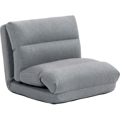 OEM Pouf Convertible Avec Dossier Inclinable, Pliable, Capacité Jusqu'à 120 Kg, Dimensions 70 X 72 X 56 Cm, Couleur Grise - Publicité OEM Pouf Convertible Avec Dossier Inclinable, Pliable, Capacité Jusqu'à 120 Kg, Dimensions 70 X 72 X 56 Cm, Couleur Grise - Publicité