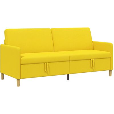 Sofa Avec Rangement Jaune Clair 192 X 78 X 87 Cm Polyester Vidaxl - Publicité Sofa Avec Rangement Jaune Clair 192 X 78 X 87 Cm Polyester Vidaxl - Publicité
