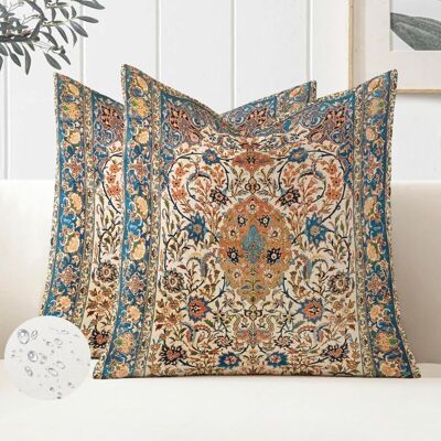OEM Lot De 2 Boho Housse De Coussin 45x45 Exterieur Impermeable Housse Coussin Motif Floral Ethnique Bohème Taie D'Oreiller Décoration D'Intérieur Pour Canapé Chambre Chaise Lit - Publicité OEM Lot De 2 Boho Housse De Coussin 45x45 Exterieur Impermeable Housse Coussin Motif Floral Ethnique Bohème Taie D'Oreiller Décoration D'Intérieur Pour Canapé Chambre Chaise Lit - Publicité