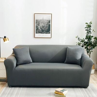 OEM 1 Housse De Canapé 3 Places, Extensible 190–235 Cm, Gris Anthracite, Résistante Aux Taches, Pour Salon Ou Séjour - Publicité OEM 1 Housse De Canapé 3 Places, Extensible 190–235 Cm, Gris Anthracite, Résistante Aux Taches, Pour Salon Ou Séjour - Publicité