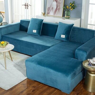 OEM Housse De Canapé D'Angle Avec Accoudoirs Housse De Canapé Canapé De Protection Extensible En Forme De L (canapé D'Angle En Forme De L, Veuillez Acheter Deux Pièces)-bleu Lac Double 145-185cm - Publicité OEM Housse De Canapé D'Angle Avec Accoudoirs Housse De Canapé Canapé De Protection Extensible En Forme De L (canapé D'Angle En Forme De L, Veuillez Acheter Deux Pièces)-bleu Lac Double 145-185cm - Publicité