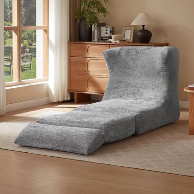 ACKERMAN Fauteuil Relax En Chenille Design Tendance, Design Unique, Adapté Pour Salon Et Chambre À Coucher, Peut Être Transformé D'Un Fauteuil Individuel En Chaise Longue - Publicité ACKERMAN Fauteuil Relax En Chenille Design Tendance, Design Unique, Adapté Pour Salon Et Chambre À Coucher, Peut Être Transformé D'Un Fauteuil Individuel En Chaise Longue - Publicité