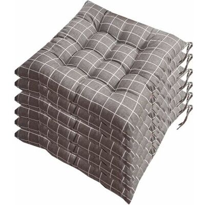 OEM Lot De 6 Galettes De Chaise 40x40, Coussin Décoratif Coussin Coussin De Chaise Coussins De Jardin 12 Surpiqûres En Un Motifs Différents, Polyester - Publicité OEM Lot De 6 Galettes De Chaise 40x40, Coussin Décoratif Coussin Coussin De Chaise Coussins De Jardin 12 Surpiqûres En Un Motifs Différents, Polyester - Publicité
