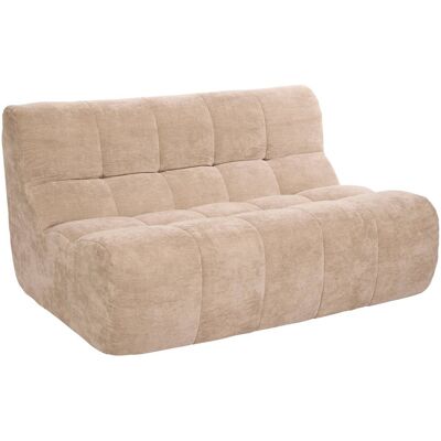 PEGANE Canapé 2 Places Banquette Avec Tissu Capitonné Coloris Beige - Longueur 130 X Profondeur 92 X Hauteur 68 Cm - Publicité PEGANE Canapé 2 Places Banquette Avec Tissu Capitonné Coloris Beige - Longueur 130 X Profondeur 92 X Hauteur 68 Cm - Publicité