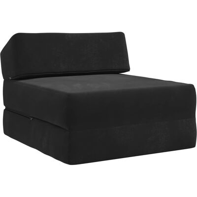 Canapé-lit Pliable Noir 60 X 70 X 41 Cm Tissu Vidaxl - Publicité Canapé-lit Pliable Noir 60 X 70 X 41 Cm Tissu Vidaxl - Publicité