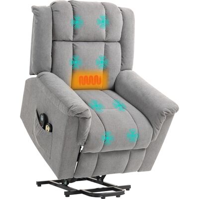 OEM Fauteuil Releveur Électrique Avec Fonction Massage Et Chauffage Relax Dossier Inclinable Gris Foncé - Publicité OEM Fauteuil Releveur Électrique Avec Fonction Massage Et Chauffage Relax Dossier Inclinable Gris Foncé - Publicité