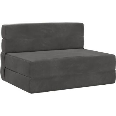 Canapé-lit Pliable Gris Foncé 70 X 72 X 60 Cm Tissu Vidaxl - Publicité Canapé-lit Pliable Gris Foncé 70 X 72 X 60 Cm Tissu Vidaxl - Publicité