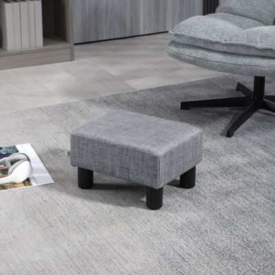OEM Pouf Repose-pied Tabouret Bas En Tissu De Lin, Capacité De Charge 110kg, 40x30x24cm, Gris - Publicité OEM Pouf Repose-pied Tabouret Bas En Tissu De Lin, Capacité De Charge 110kg, 40x30x24cm, Gris - Publicité