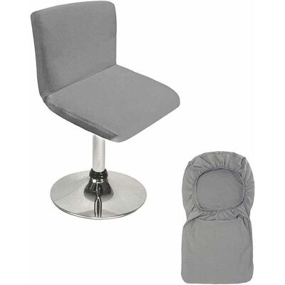 OEM Tabouret De Bar Gris Avec Housse De Dossier Extensible Pour Chaise De Salle À Manger Courte Pivotante - Publicité OEM Tabouret De Bar Gris Avec Housse De Dossier Extensible Pour Chaise De Salle À Manger Courte Pivotante - Publicité