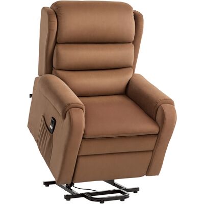 ARRIGONI Fauteuil Releveur Inclinable A 160 Degres Avec Repose-pieds Et Telecommande Velours Marron - Publicité ARRIGONI Fauteuil Releveur Inclinable A 160 Degres Avec Repose-pieds Et Telecommande Velours Marron - Publicité