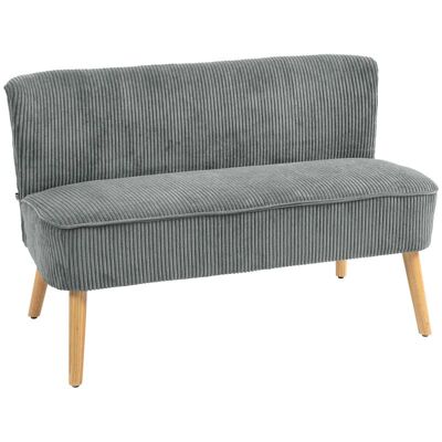 OEM Canapé 2 Places En Velours Polyester, Structure En Bois, Mousse Confortable, Dimensions 117 X 56,5 X 77 Cm, Coloris Gris - Publicité OEM Canapé 2 Places En Velours Polyester, Structure En Bois, Mousse Confortable, Dimensions 117 X 56,5 X 77 Cm, Coloris Gris - Publicité