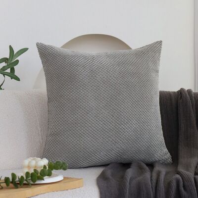 OEM Lot De 2 Housses De Coussin En Velours Côtelé Gris Clair, Modernes Et Douces, Pour Salon, Chambre, Canapé. Publicité OEM Lot De 2 Housses De Coussin En Velours Côtelé Gris Clair, Modernes Et Douces, Pour Salon, Chambre, Canapé. Publicité