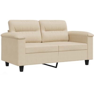 DESIGN IN Canapé Sofa À 2 Places Crème 120 Cm Tissu Microfibre - Publicité DESIGN IN Canapé Sofa À 2 Places Crème 120 Cm Tissu Microfibre - Publicité