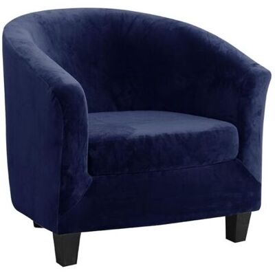 ABYSSE Ensemble De Housse De Canapé Deux Pièces, Housse De Canapé Et Housse De Coussin En Velours Renard Argenté, Bleu Marine - - Publicité ABYSSE Ensemble De Housse De Canapé Deux Pièces, Housse De Canapé Et Housse De Coussin En Velours Renard Argenté, Bleu Marine - - Publicité