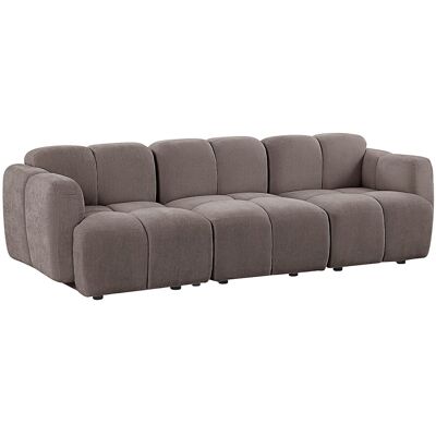 VENTE-UNIQUE Canapé Modulable 3 Places En Tissu Texturé Taupe Carlivi - Publicité VENTE-UNIQUE Canapé Modulable 3 Places En Tissu Texturé Taupe Carlivi - Publicité