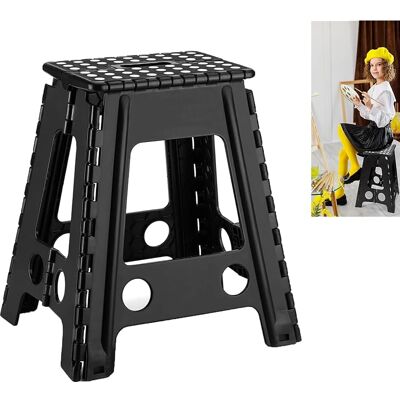 SANS MARQUE Tabouret Pliable, 45 Cm, Pour Enfants Et Adultes, Portable Et Pliable, Antidérapant, En Plastique, Pour Cuisine, Salle De Bain Et Salon (noir) - Publicité SANS MARQUE Tabouret Pliable, 45 Cm, Pour Enfants Et Adultes, Portable Et Pliable, Antidérapant, En Plastique, Pour Cuisine, Salle De Bain Et Salon (noir) - Publicité