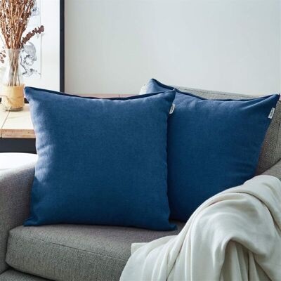 FOGSHIELD Zolginah Housse Coussin 60x60 Cm Taie D'Oreiller Carrés Lot De 2 Bleu Marine Pour Gros Coussin De Canapé Lit Décoration Salon Chambre Scandinave Uni Double Face Chenille Doux Avec Fermeture Elair - Publicité FOGSHIELD Zolginah Housse Coussin 60x60 Cm Taie D'Oreiller Carrés Lot De 2 Bleu Marine Pour Gros Coussin De Canapé Lit Décoration Salon Chambre Scandinave Uni Double Face Chenille Doux Avec Fermeture Elair - Publicité