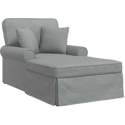 DESIGN IN Chaise Lounge Avec Jupe Avec Coussin 3 Pcs Gris Clair Tissu - Publicité DESIGN IN Chaise Lounge Avec Jupe Avec Coussin 3 Pcs Gris Clair Tissu - Publicité