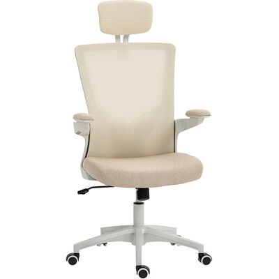 OEM Chaise Bureau Ergonomique. Fauteuil De Bureau. Accoudoirs Relevables. Soutien Lombaire. Appui-tête. 60x63x120cm. Beige - Publicité OEM Chaise Bureau Ergonomique. Fauteuil De Bureau. Accoudoirs Relevables. Soutien Lombaire. Appui-tête. 60x63x120cm. Beige - Publicité